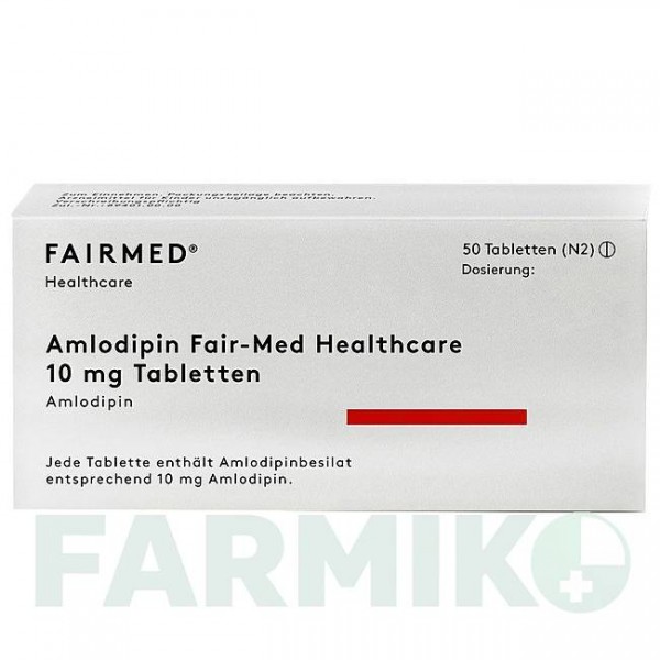 АМЛОДИПИН (AMLODIPIN) 10 мг таблетки 50 шт - Амлодипин FAIRMED HEALTHCARE
