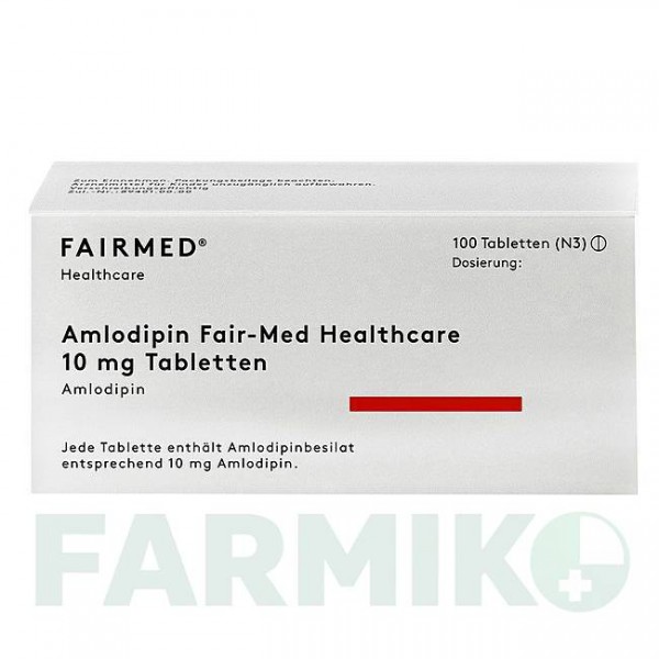 АМЛОДИПИН (AMLODIPIN) 10 мг таблетки 100 шт - Амлодипин FAIRMED HEALTHCARE