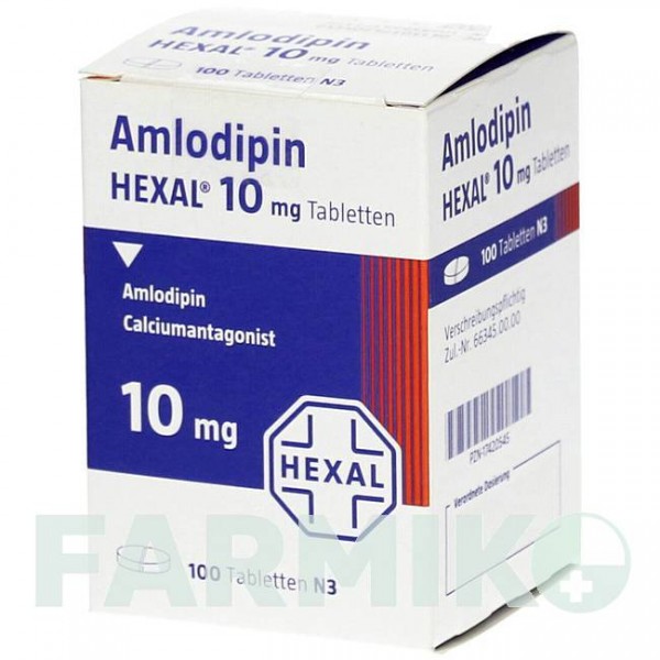 АМЛОДИПИН (AMLODIPIN) 10 мг таблетки 100 шт - Амлодипин HEXAL