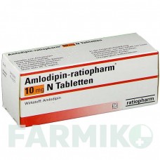 АМЛОДИПІН (AMLODIPIN) 10 мг таблетки 50 шт - Амлодипін RATIOPHARM
