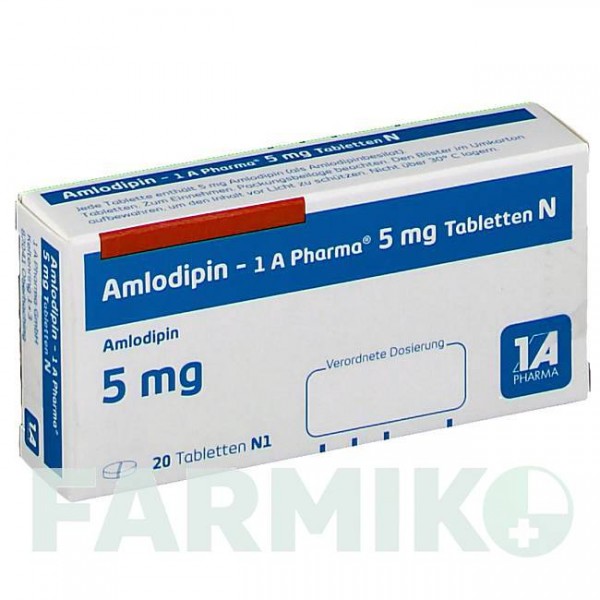 АМЛОДИПІН (AMLODIPIN) 5 мг таблетки 20 шт - Амлодипін 1 A PHARMA