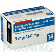 АМЛОДИПІН (AMLODIPIN) 5 мг/160 мг таблетки 28 шт - Валсартан, Амлодипін 1 A PHARMA
