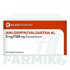 АМЛОДИПІН (AMLODIPIN) 5 мг/160 мг таблетки 28 шт - Валсартан, Амлодипін ALIUD PHARMA