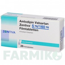 АМЛОДИПІН (AMLODIPIN) 5 мг/160 мг таблетки 28 шт - Валсартан, Амлодипін ZENTIVA