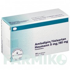 АМЛОДИПИН (AMLODIPIN) 5 мг/80 мг таблетки 56 шт - Валсартан, Амлодипин HEUMANN PHARMA