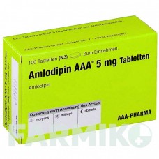 АМЛОДИПИН (AMLODIPIN) 5 мг таблетки 100 шт - Амлодипин AAA - PHARMA