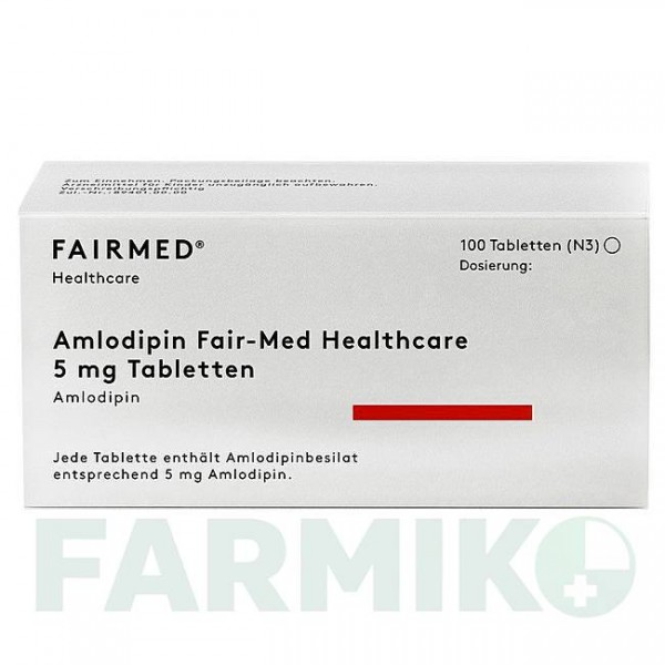 АМЛОДИПІН (AMLODIPIN) 5 мг таблетки 100 шт - Амлодипін FAIRMED HEALTHCARE