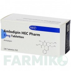 АМЛОДИПИН (AMLODIPIN) 5 мг таблетки 100 шт - Амлодипин HEC PHARM