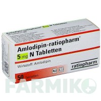 АМЛОДИПІН (AMLODIPIN) 5 мг таблетки 50 шт - Амлодипін RATIOPHARM