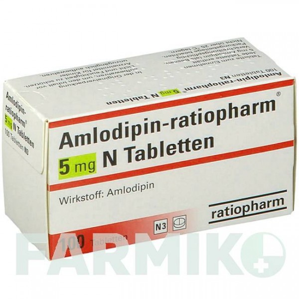 АМЛОДИПІН (AMLODIPIN) 5 мг таблетки 100 шт - Амлодипін RATIOPHARM
