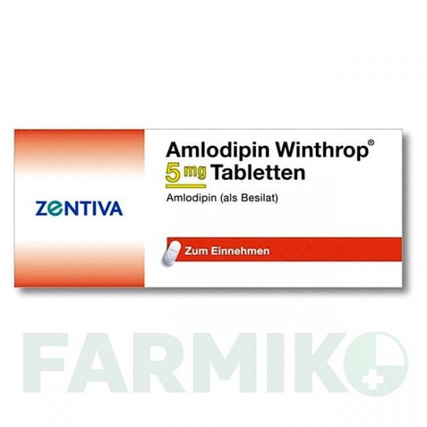 АМЛОДИПІН (AMLODIPIN) 5 мг таблетки 50 шт - Амлодипін ZENTIVA