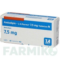 АМЛОДИПІН (AMLODIPIN) 7,5 мг таблетки 50 шт - Амлодипін 1 A PHARMA