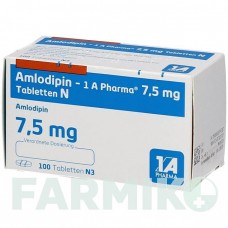 АМЛОДИПІН (AMLODIPIN) 7,5 мг таблетки 100 шт - Амлодипін 1 A PHARMA