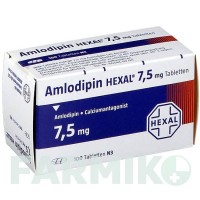 АМЛОДИПІН (AMLODIPIN) 7,5 мг таблетки 100 шт - Амлодипін HEXAL