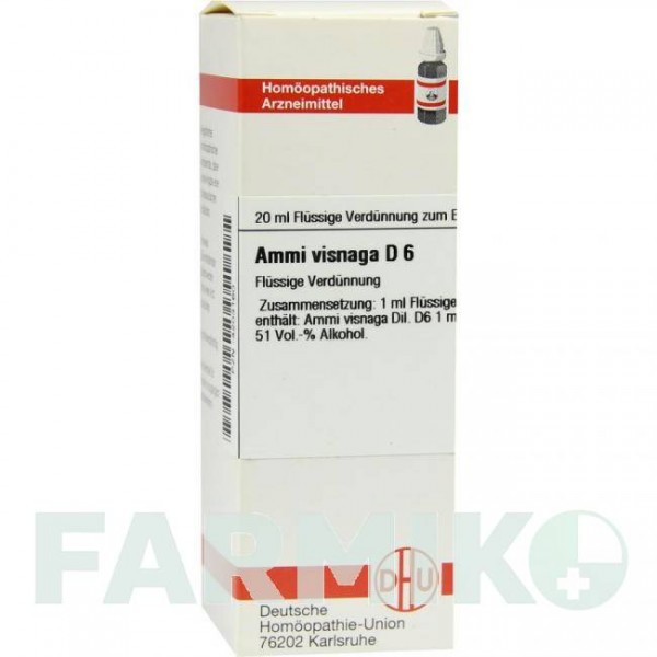 АММИ ВИСНАГА (AMMI VISNAGA) D 6 раствор 20 мл - Гомеопатия DHU