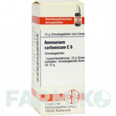 АММОНИУМ КАРБОНИКУМ (AMMONIUM CARBONICUM) C 6 глобули 10 г - Гомеопатия DHU