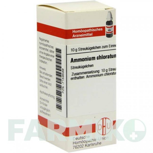АММОНИУМ ХЛОРАТУМ (AMMONIUM CHLORATUM) D 12 глобули 10 г - Гомеопатия DHU