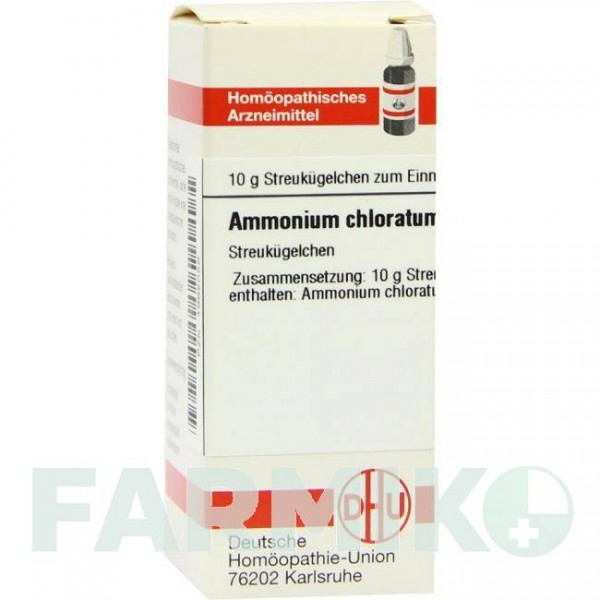 АММОНИУМ ХЛОРАТУМ (AMMONIUM CHLORATUM) D 30 глобули 10 г - Гомеопатия DHU