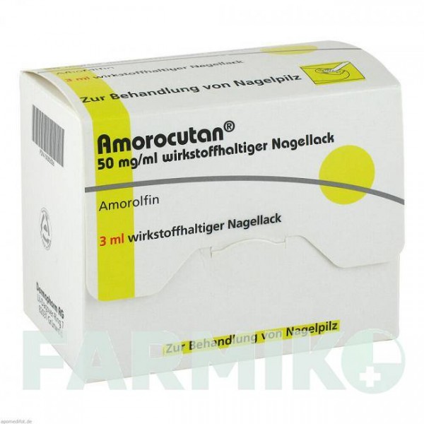 АМОРОКУТАН (AMOROCUTAN) 50 мг/мл лак 3 мл - Аморолфин DERMAPHARM
