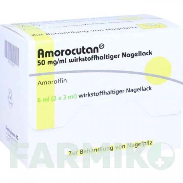 АМОРОКУТАН (AMOROCUTAN) 50 мг/мл лак 6 мл - Аморолфин DERMAPHARM