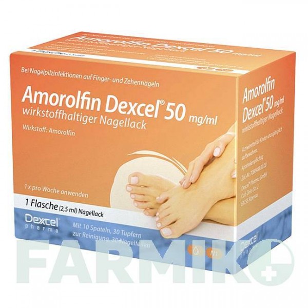 АМОРОЛФИН (AMOROLFIN) 50 мг/мл лак 2,5 мл - Аморолфин DEXCEL PHARMA
