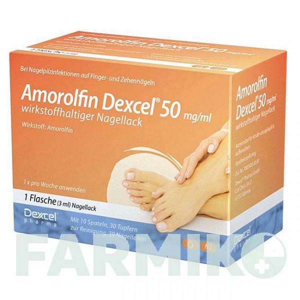 АМОРОЛФИН (AMOROLFIN) 50 мг/мл лак 3 мл - Аморолфин DEXCEL PHARMA