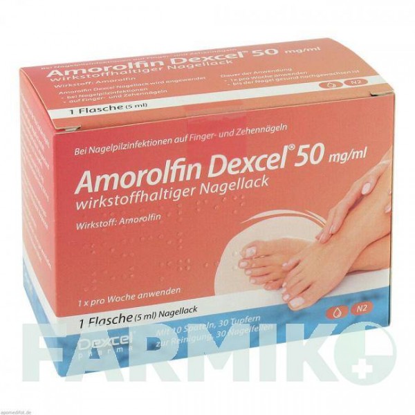 АМОРОЛФИН (AMOROLFIN) 50 мг/мл лак 5 мл - Аморолфин DEXCEL PHARMA