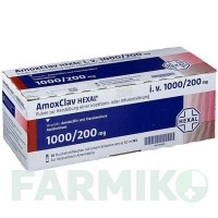 АМОКСКЛАВ (AMOXCLAV) 1000/200 мг порошок 10 шт - Амоксицилін, Інгібітори бета-лактамаз HEXAL
