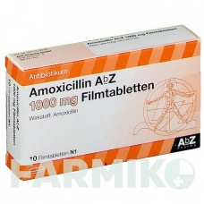 АМОКСИЦИЛІН (AMOXICILLIN) 1000 мг таблетки 10 шт - Амоксицилін ABZ PHARMA