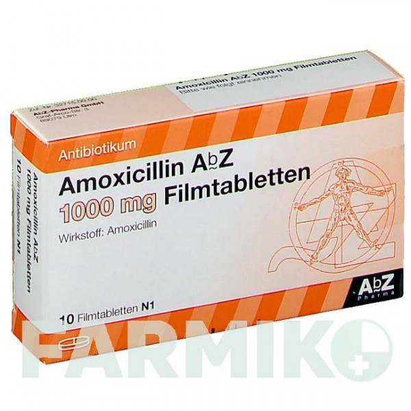 АМОКСИЦИЛІН (AMOXICILLIN) 1000 мг таблетки 10 шт - Амоксицилін ABZ PHARMA