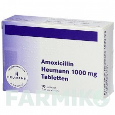 АМОКСИЦИЛЛИН (AMOXICILLIN) 1000 мг таблетки 10 шт - Амоксициллин HEUMANN PHARMA