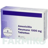 АМОКСИЦИЛІН (AMOXICILLIN) 1000 мг таблетки 20 шт - Амоксицилін HEUMANN PHARMA