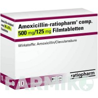 АМОКСИЦИЛІН (AMOXICILLIN) 500 мг/125 мг таблетки 15 шт - Амоксицилін, Інгібітори бета-лактамаз RATIOPHARM