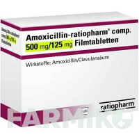 АМОКСИЦИЛЛИН (AMOXICILLIN) 500 мг/125 мг таблетки 20 шт - Амоксициллин, Ингибиторы бета-лактамаз RATIOPHARM
