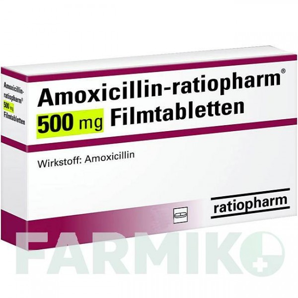 АМОКСИЦИЛІН (AMOXICILLIN) 500 мг таблетки 20 шт - Амоксицилін RATIOPHARM