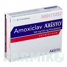 АМОКСИКЛАВ (AMOXICLAV) 500 мг/125 мг таблетки 10 шт - Амоксициллин, Ингибиторы бета-лактамаз ARISTO PHARMA