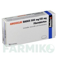 АМОКСИКЛАВ (AMOXICLAV) 500 мг/125 мг таблетки 20 шт - Амоксицилін, Інгібітори бета-лактамаз BASICS
