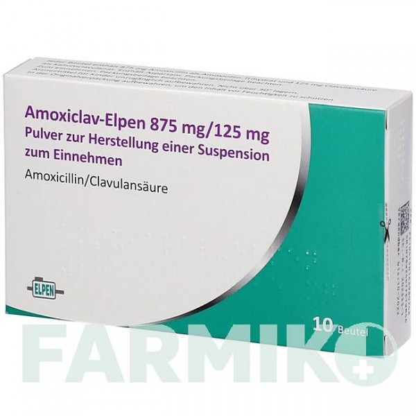 АМОКСИКЛАВ (AMOXICLAV) 875 мг/125 мг порошок 20 шт - Амоксициллин, Ингибиторы бета-лактамаз ELPEN PHARMACEUTICAL