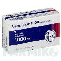 АМОКСИГЕКСАЛ (AMOXIHEXAL) 1000 мг таблетки 20 шт - Амоксицилін HEXAL