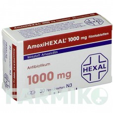 АМОКСИГЕКСАЛ (AMOXIHEXAL) 1000 мг таблетки 30 шт - Амоксициллин HEXAL