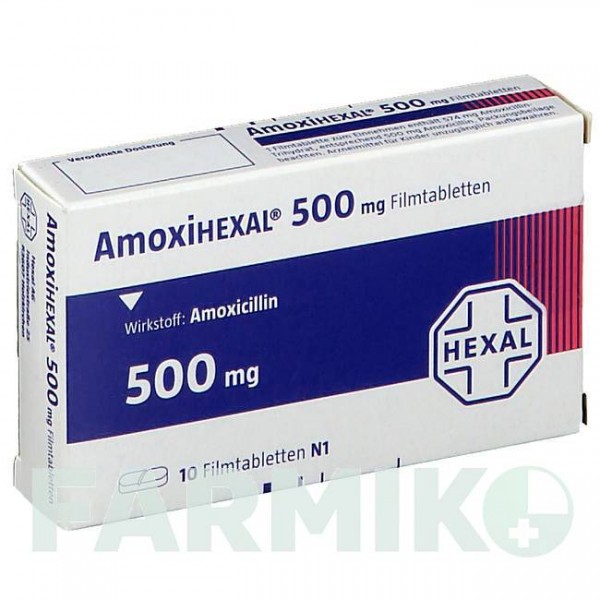 АМОКСИГЕКСАЛ (AMOXIHEXAL) 500 мг таблетки 10 шт - Амоксициллин HEXAL