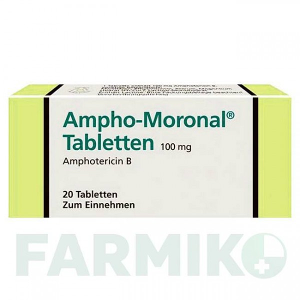 АМФО МОРОНАЛ (AMPHO MORONAL) 100 мг таблетки 20 шт - Амфотерицин B DERMAPHARM