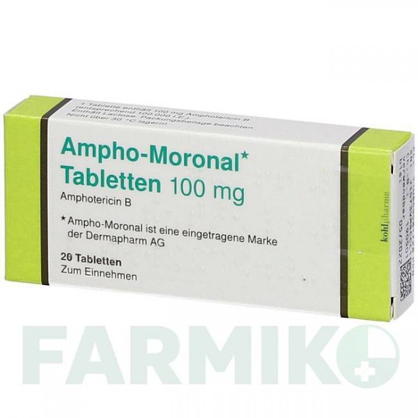 АМФО МОРОНАЛ (AMPHO MORONAL) 100 мг таблетки 20 шт - Амфотерицин B KOHLPHARMA