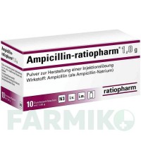 АМПІЦИЛІН (AMPICILLIN) 1,0 г порошок 10 шт - Ампіцилін RATIOPHARM