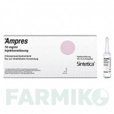 АМПРЕС (AMPRES) 10 мг/мл ампулы 10x5 мл - Хлорпрокаин SINTETICA