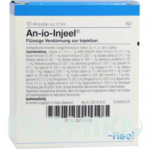 АН ЙО (AN IO) ампулы 10 шт - Гомеопатия BIOLOGISCHE HEILMITTEL HEEL
