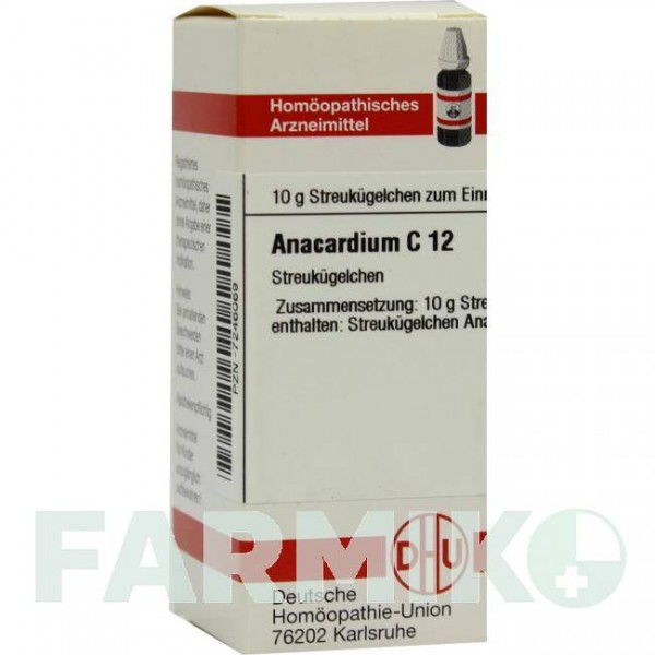 АНАКАРДИУМ (ANACARDIUM) C 12 глобули 10 г - Гомеопатия DHU