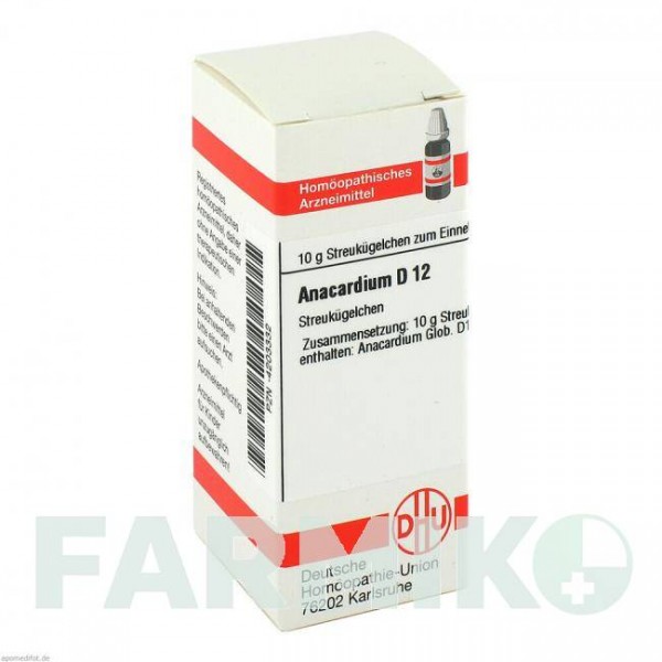 АНАКАРДИУМ (ANACARDIUM) D 12 глобули 10 г - Гомеопатия DHU