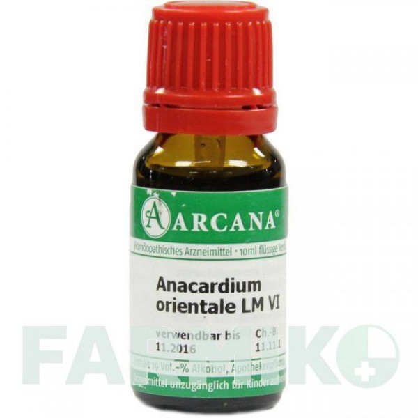 АНАКАРДИУМ ОРИЕНТАЛЕ (ANACARDIUM ORIENTALE) LM 6 раствор 10 мл - Гомеопатия ARCANA DR.SEWERIN