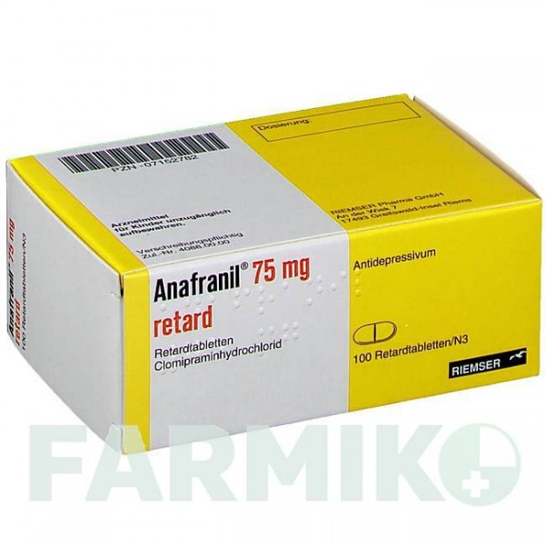 АНАФРАНІЛ (ANAFRANIL) 75 мг таблетки 100 шт - Кломіпрамін ESTEVE PHARMACEUTICALS